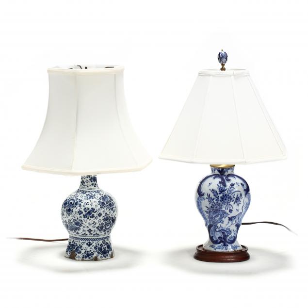 two-antique-delftware-lamps