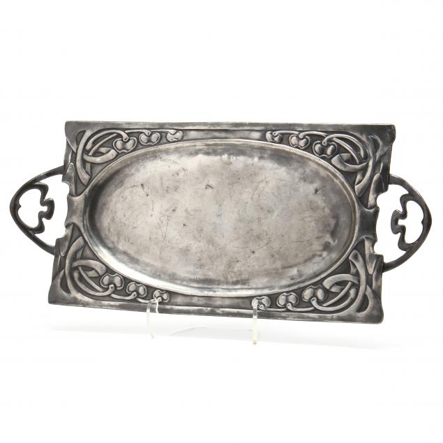 tamco-english-art-nouveau-pewter-serving-tray