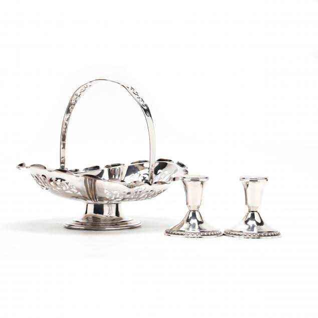 a-silverplate-sterling-silver-table-garniture