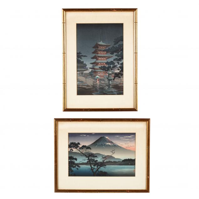 two-japanese-woodblock-prints-by-tsuchiya-koitsu-1870-1949