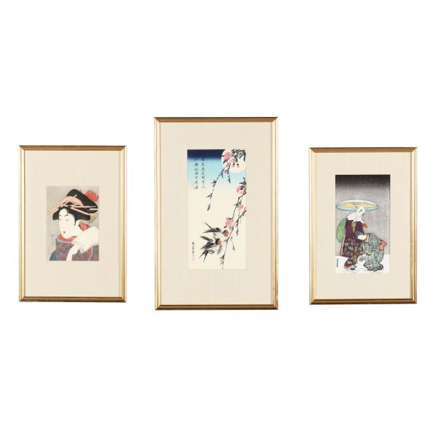 three-japanese-woodblock-print-reproductions