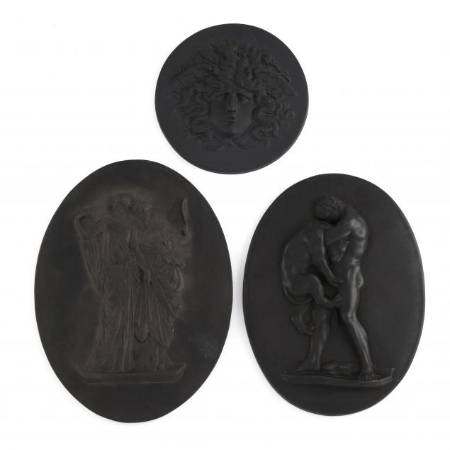 three-wedgwood-basalt-relief-plaques