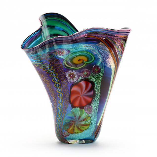 james-nowak-wi-b-1956-free-form-art-glass-vase