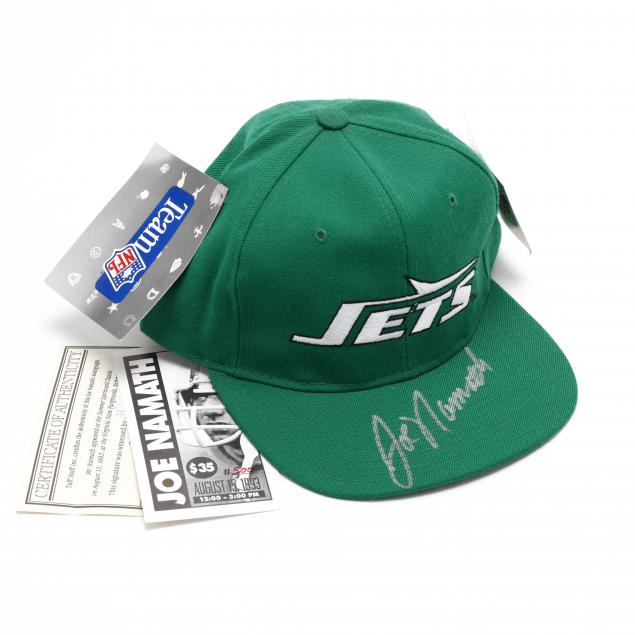 joe-namath-autographed-new-york-jets-cap-with-coa