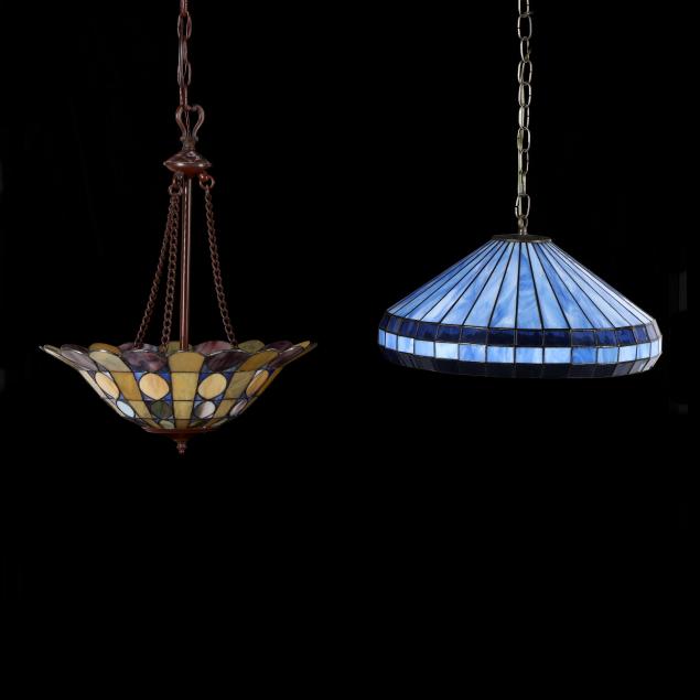two-arts-crafts-style-hanging-light-fixtures