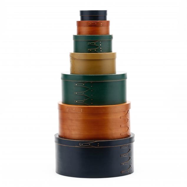 seven-painted-shaker-style-lidded-boxes