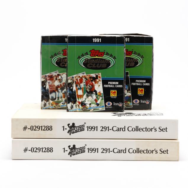 seven-1991-topps-and-action-packed-nfl-football-sets