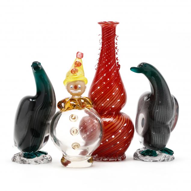 four-pieces-of-murano-art-glass