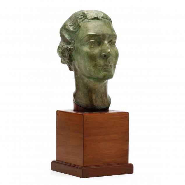 art-deco-plaster-bust-of-a-woman