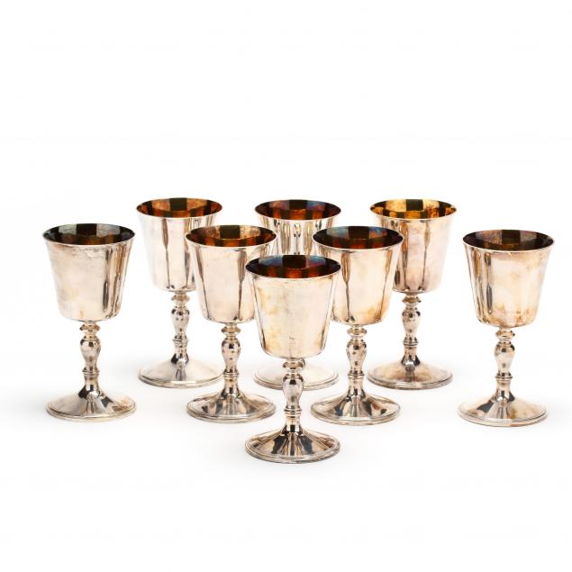 a-set-of-eight-elizabeth-ii-parcel-gilt-silver-goblets