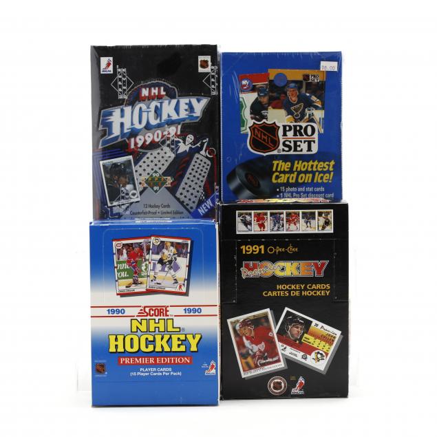 ten-1990-91-boxed-nhl-hockey-cards-upper-deck-opc-pro-set-score