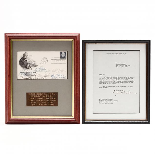two-autographed-items-pertaining-to-dwight-d-eisenhower