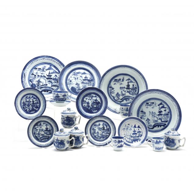 a-group-of-canton-export-porcelain-tableware