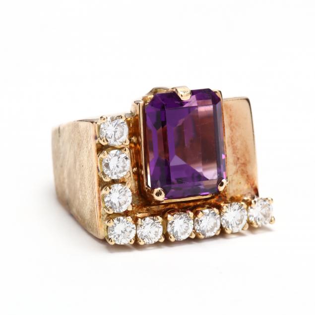 18kt-gold-amethyst-and-diamond-ring