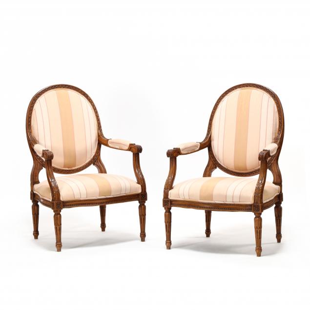 pair-of-louis-xvi-style-carved-and-upholstered-fauteuils