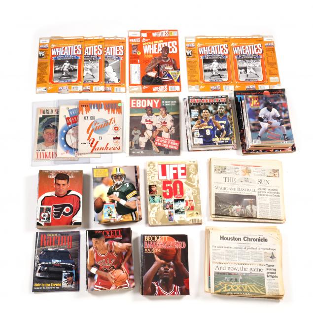 group-lot-of-sports-related-price-guides-magazines-wheaties-boxes