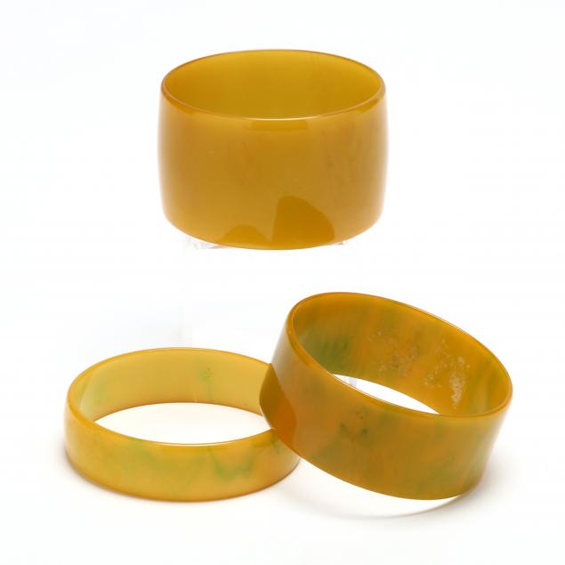 three-green-bakelite-bangle-bracelets