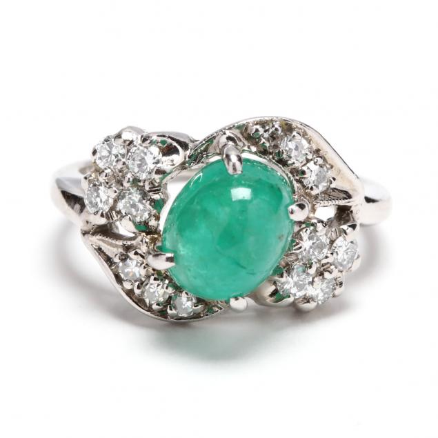 palladium-emerald-and-diamond-ring