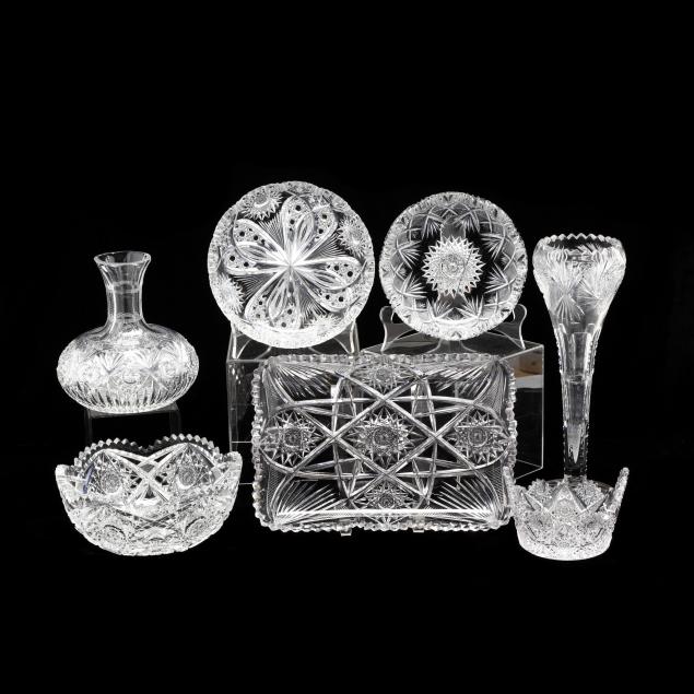 seven-pieces-of-american-brilliant-period-cut-glass