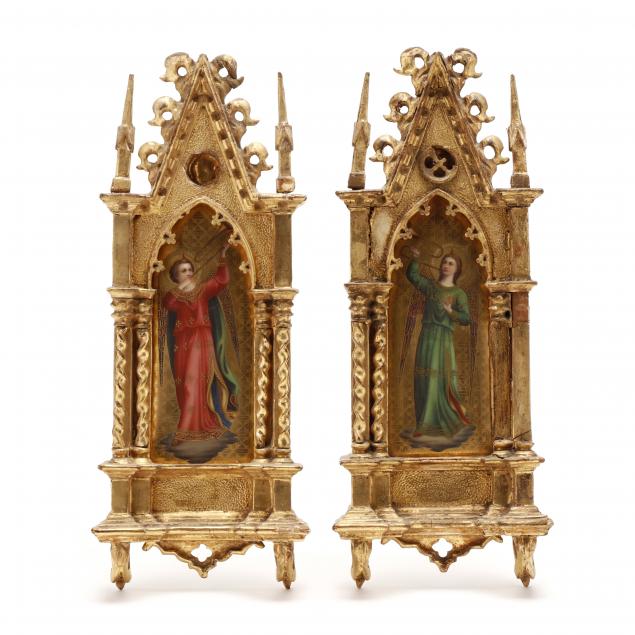 pair-of-italian-gothic-revival-framed-porcelain-angel-plaques