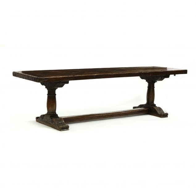 jacobean-style-custom-trestle-base-dining-table