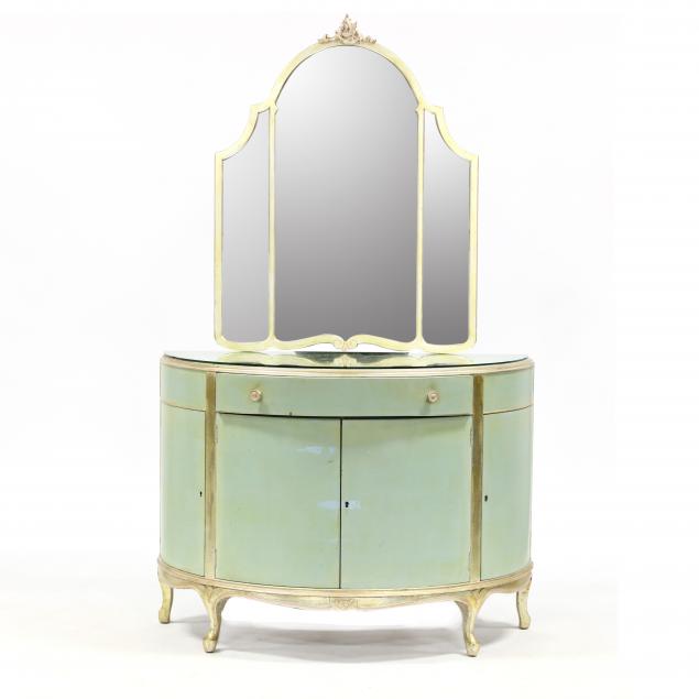 butler-french-provincial-painted-demilune-bureau-with-mirror