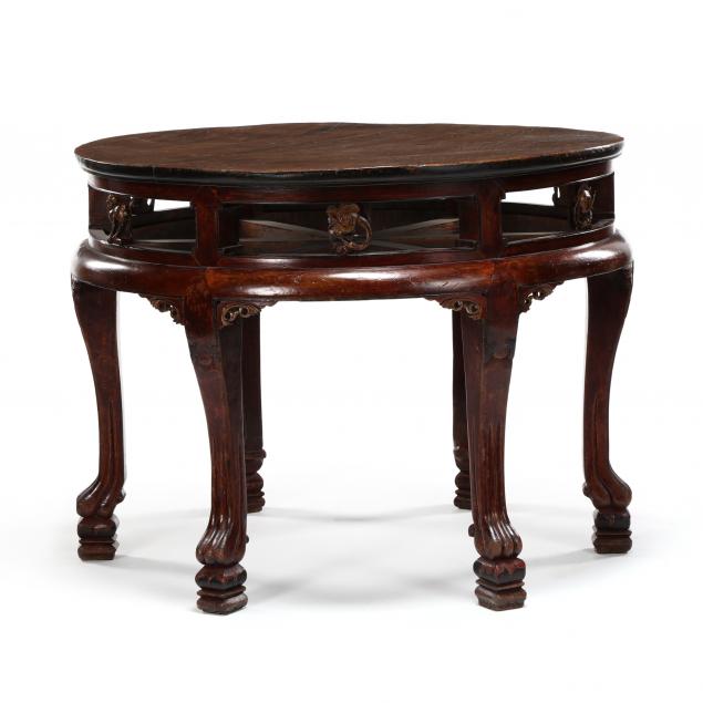 chinese-hardwood-carved-and-gilt-circular-center-table