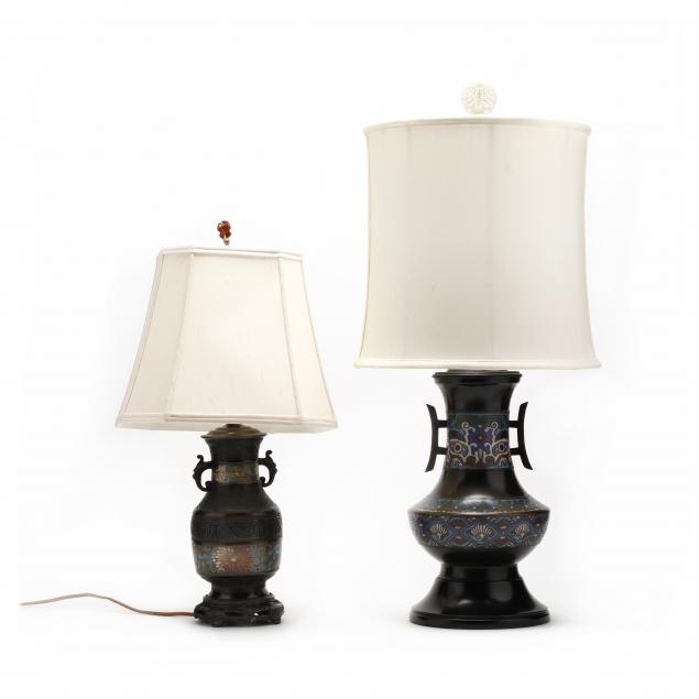 two-vintage-champleve-table-lamps