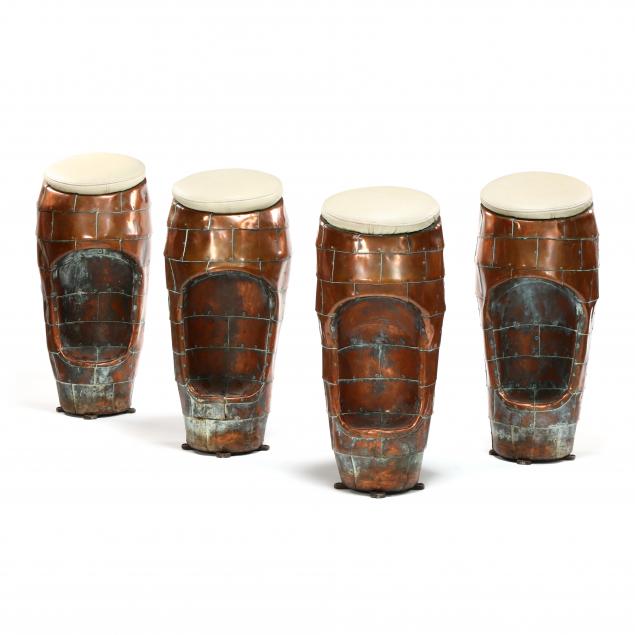 set-of-four-modern-copper-bar-stools