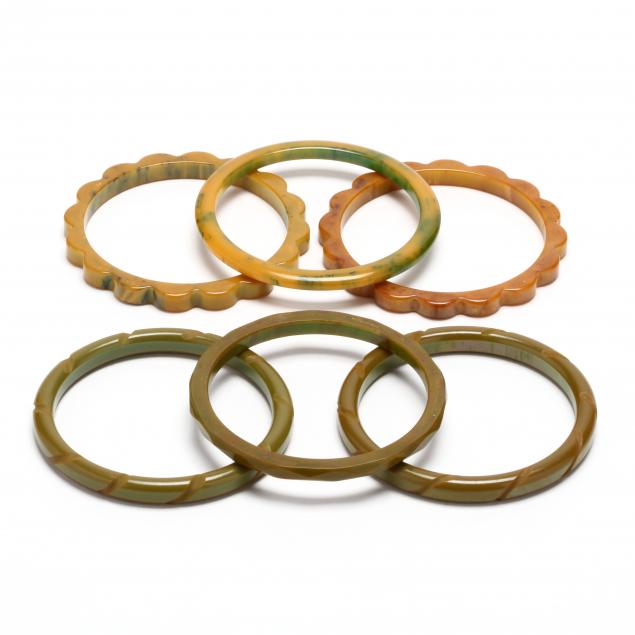 six-green-bakelite-bangles