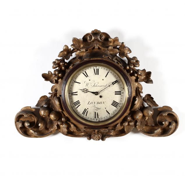 william-johnson-carved-and-gilt-wall-clock