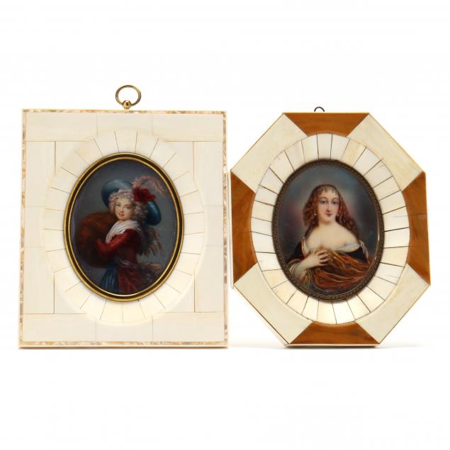 two-vintage-portrait-miniatures