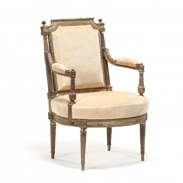 louis-xvi-painted-and-upholstered-fauteuil