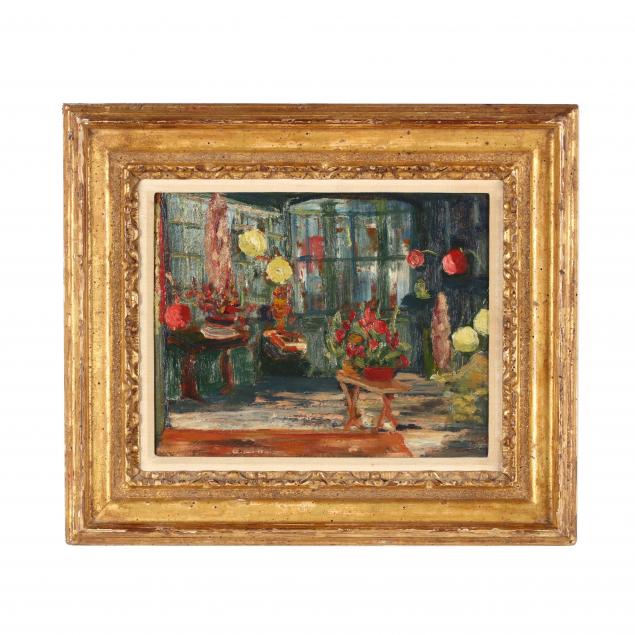 dorothea-dreier-ny-1870-1923-i-interior-with-chinese-lantern-i