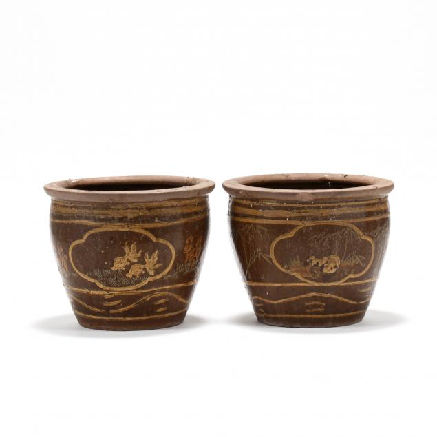 pair-of-asian-glazed-pottery-jardinieres