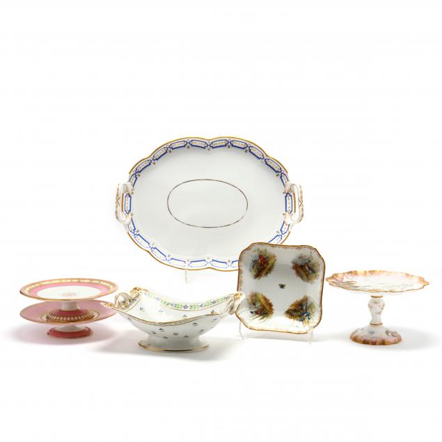 a-selection-of-elaborate-antique-porcelain-serving-pieces