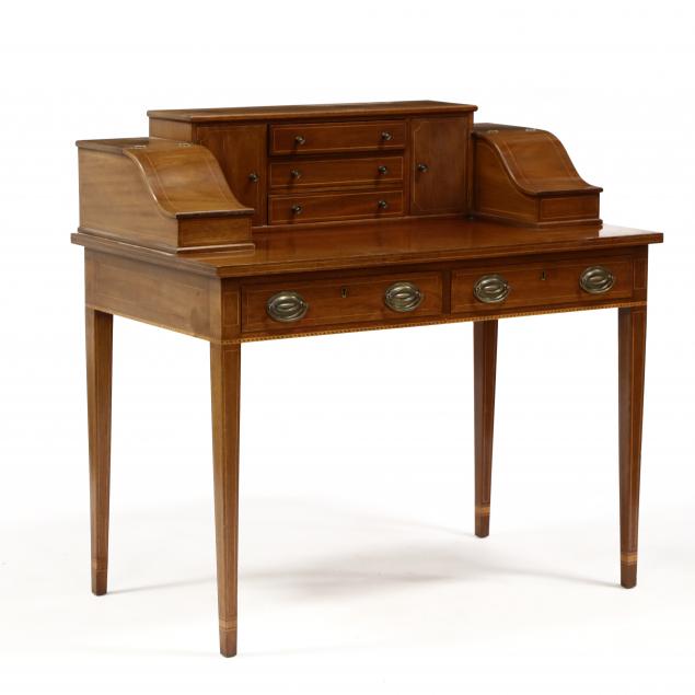 hepplewhite-style-inlaid-mahogany-writing-desk