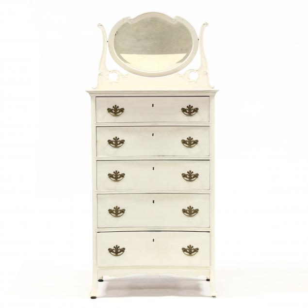 edwardian-semi-tall-painted-chest-with-mirror