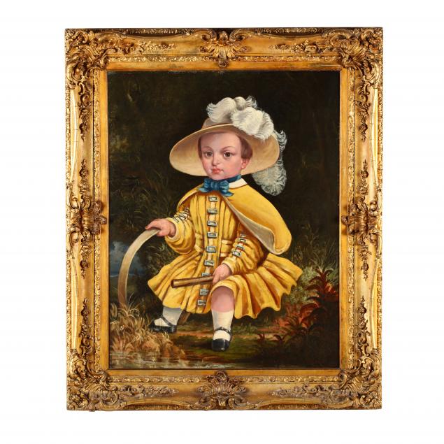 an-antique-continental-school-portrait-of-a-young-child