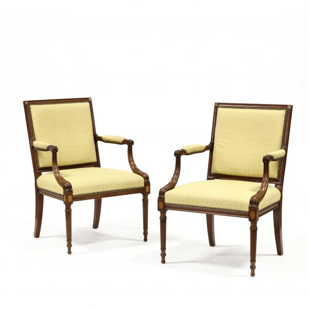 pair-of-sheraton-style-inlaid-mahogany-armchairs
