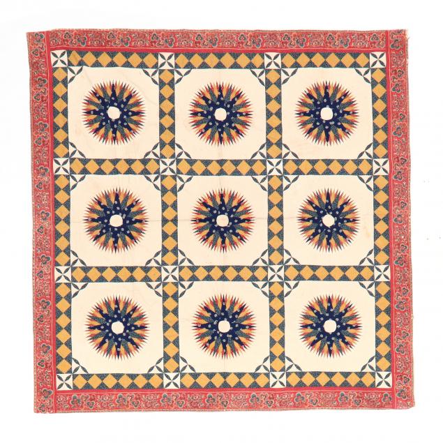 antique-starburst-hand-applique-quilt