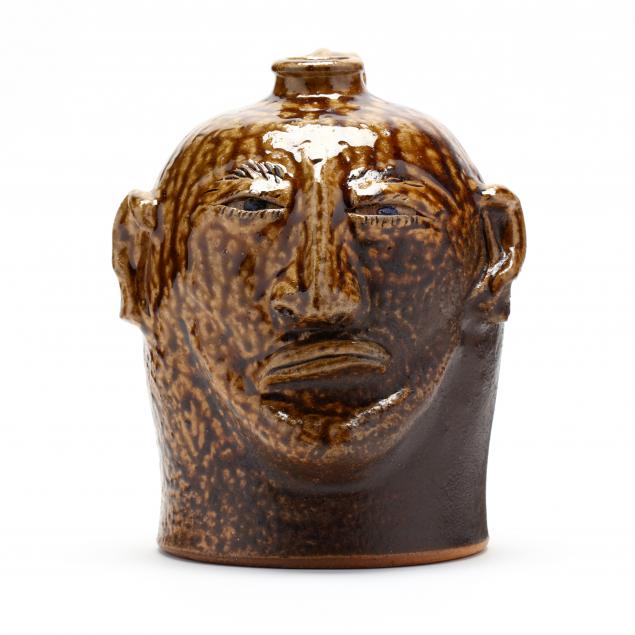 nc-folk-pottery-billy-ray-hussey-face-jug