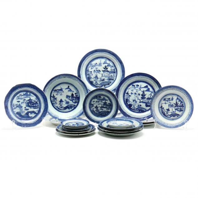 a-selection-of-canton-export-porcelain-plates