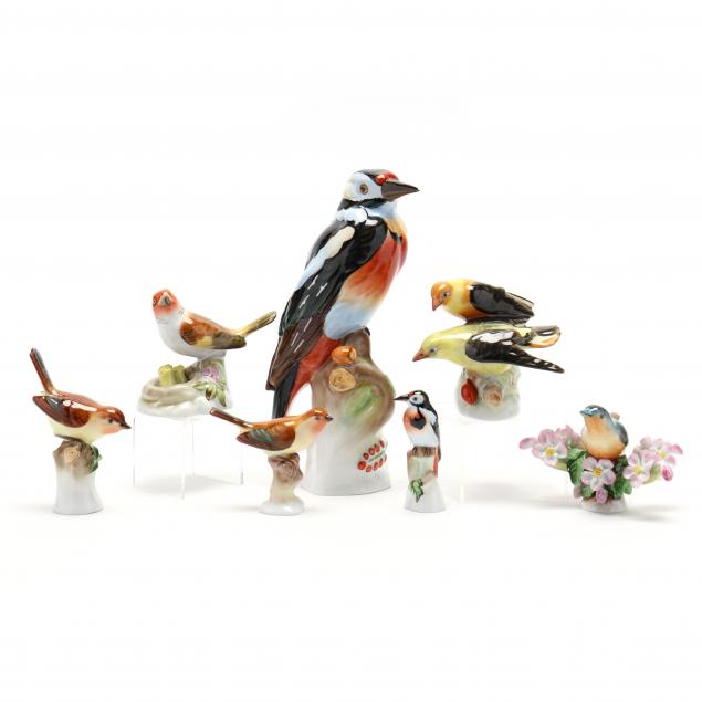 a-group-of-herend-natural-glaze-bird-figurines