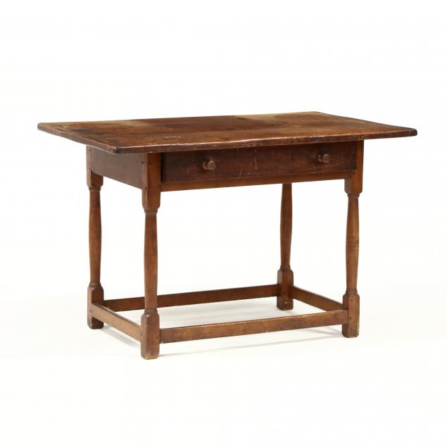 new-england-stretcher-base-one-drawer-work-table