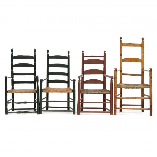 four-ladderback-armchairs