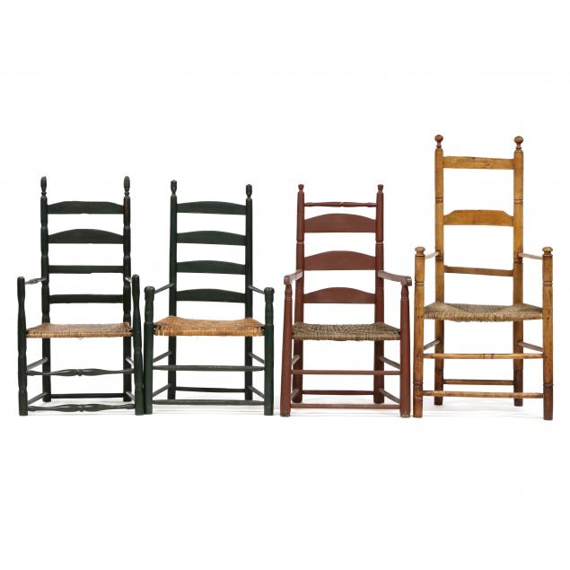 four-ladderback-armchairs
