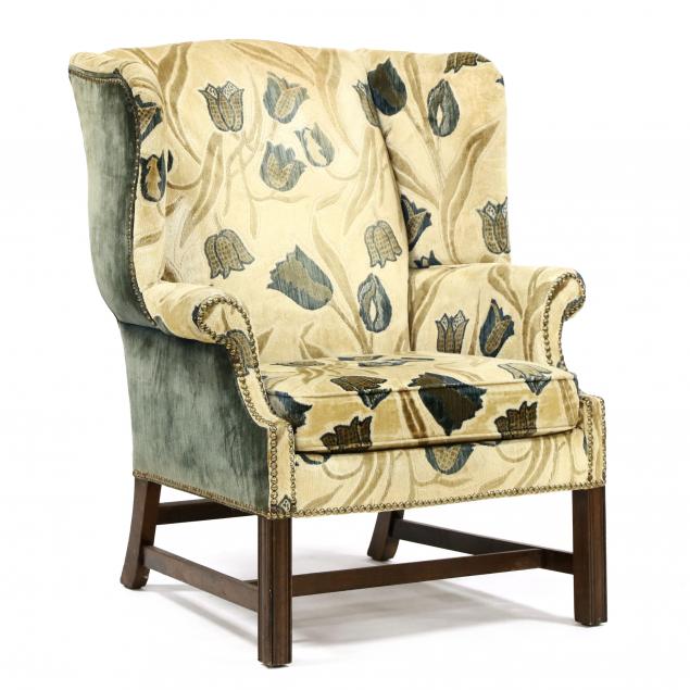 chippendale-style-upholstered-easy-chair