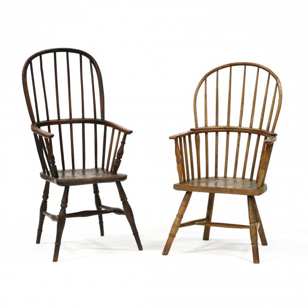 two-english-windsor-armchairs