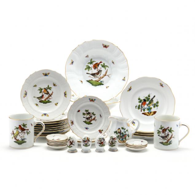 assorted-herend-rothschild-bird-tableware